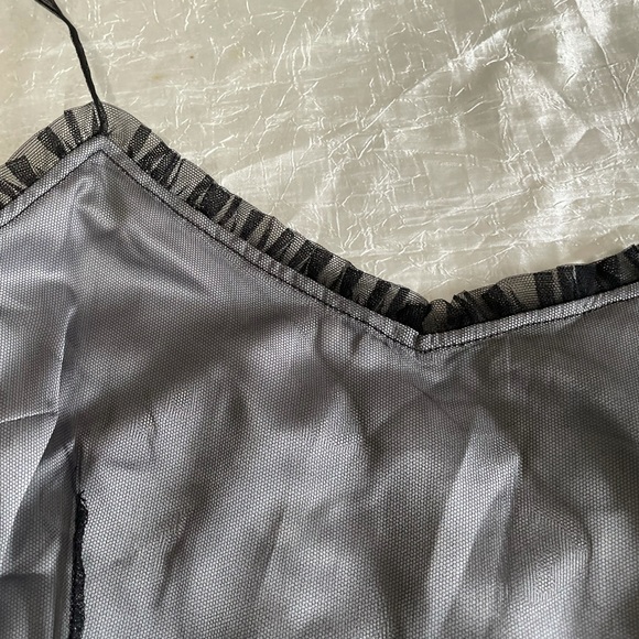 NWT United Colors of Benetton silver and black mesh dress - Picture 13 of 13